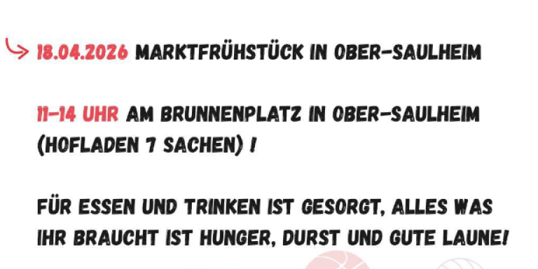 100jähriges TSV Jubiläum - Marktfrühstück am 18.04.